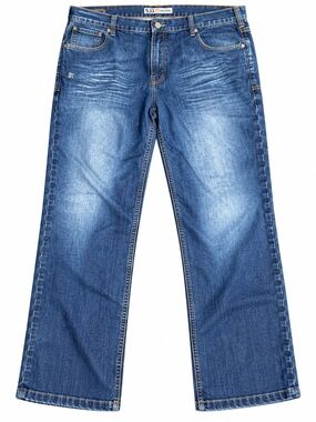 Marx & Dutch Mens Jeans 38x30 Dark Wash Bootcut Flare Y2K Faded Denim
